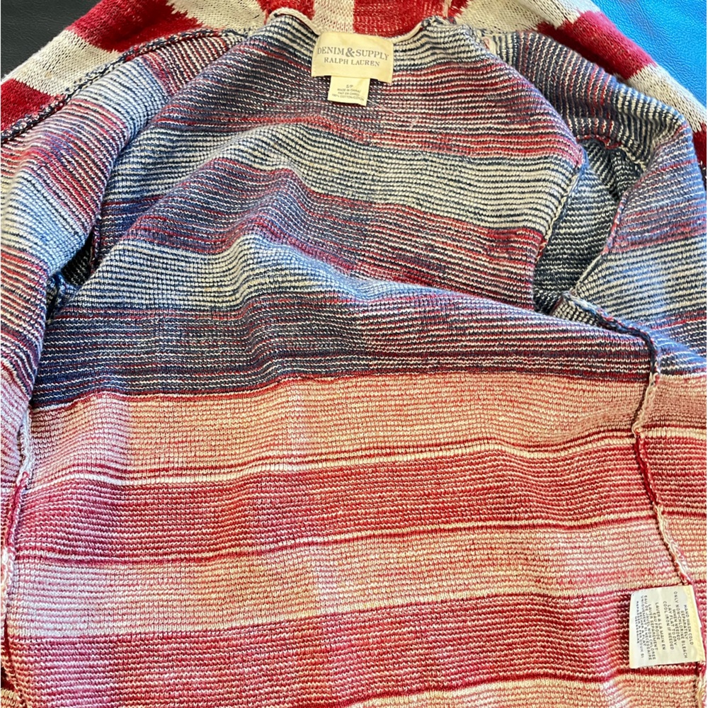 Denim & Supply by Ralph Lauren American flag print cardi sweater size Pe… - Picture 13 of 13